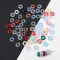 Cuentas de vidrio tipo dona de colores mixtos para bisutería y manualidades DIY - Colores mixtos aleatorios (20 piezas/paquete) / Dona 10mm