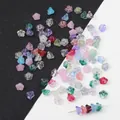 Cuentas de vidrio en forma de nube de colores variados para joyería y accesorios DIY - Colores mixtos aleatorios (20 piezas/paquete) / Forma de Manzana de Cera 6x8mm Agujero 1mm
