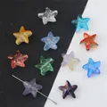 Perle di vetro a stella marina colorate da 15 mm per creazione di gioielli fai da te - 10 Pezzi/Confezione / Multicolore