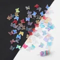 Cuentas de mariposa de cristal de colores para joyas DIY, horquillas y pulseras - Colores mixtos aleatorios (20 piezas/paquete) / Mariposa 9x11mm Agujero 1mm