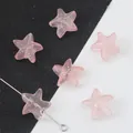 Perle di Vetro a Stella Marina Rosa da 15mm per Creazione Gioielli Fai-da-te Collane Bracciali - 10 Pezzi/Confezione / Rosa