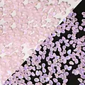 Perles de pétales de tulipe en verre rose pâle irisé pour la création de bijoux DIY - 50 Pcs/Paquet / Rose Givré Couleur AB