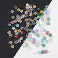 Cuentas de vidrio en forma de estrella de colores para joyería DIY y pulseras. - Colores mixtos aleatorios (20 piezas/paquete) / Estrella 8mm Agujero 1mm