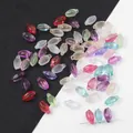 Cuentas de vidrio de colores en forma de pétalo de nube para joyería y horquillas - Colores mixtos aleatorios (20 piezas/paquete) / Brote de Magnolia 8x15mm Agujero 1mm