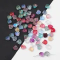 Set de cuentas de vidrio multicolor con forma de concha para accesorios de joyería artesanal - Colores mixtos aleatorios (20 piezas/paquete) / Concha 10x10mm Agujero 1mm