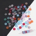 Cuentas de flores de vidrio de colores para horquillas de estilo antiguo y joyas - Colores mixtos aleatorios (20 piezas/paquete) / Flor Pequeña 6mm Agujero 1mm