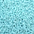 Hochwertige hellblaue Glas-Saatperlen für DIY-Schmuck und Halskettenzubehör - Hellsee-Blau