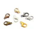 Cierres de langosta de aleación de zinc en varios acabados para bisutería DIY - 10 Pieces/Pack (16mm) / Colores Mezclados al Azar
