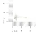 Silver-plated DIY stud earring pin findings for jewelry making measurement view - Ball Head Style (FRB028) / 5*13MM (300 Pieces/Pack) / White Gold