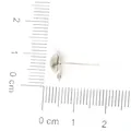 White K gold plated earring stud posts with loop for DIY jewelry making accessories - Ball Head Style (FRB028) / 6*15MM (200 Pieces/Pack) / White Gold