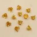 Lot de calottes de perles en filigrane doré pour accessoires de création de bijoux - 4x5mm (40 Pièces/Paquet) / Or