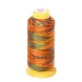 210D 9-ply non-elastic rainbow braided nylon thread for jewelry making and DIY crafts - 12 Strands (1.2mm) 220 Yards / Colorful