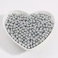 Silver grey ABS imitation pearls non-porous beads for DIY jewelry crafts and decoration - 3mm (1000 Pieces) / Light Gray