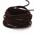 Dark brown 3mm Korean velvet suede cord for DIY jewelry making and braiding necklaces - 1 Meter/Pack (2.8mm) / Coffee