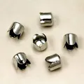 Lot de calottes de perles en forme de tulipe argentée pour la création de bijoux DIY - 8mm (10 Pièces) / Blanc K