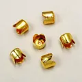 Calottes de perles dorées en forme de pétale pour la création de bijoux faits main - 8mm (10 Pièces) / Or