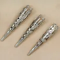 Lot de trois coupelles de perles creuses argentées vintage pour la création de bijoux - 8x40mm (6 Pièces/Paquet) / Or