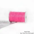 Cordón de cera coreano rojo rosa de 1 mm, carrete de 15 m para hacer joyas de bricolaje - 1mm 15m/Paquete / Rosa fuerte