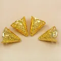 Calottes de perles en forme de fleur creuse dorée pour bijoux et colliers DIY - 12x16mm (6 Pièces/Paquet) / Or