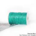 Cordón encerado azul pavo real de 1mm para bisutería DIY, carrete de 15m de hilo - 1mm 15m/Paquete / Granate