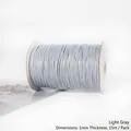 Cordón de cera coreano gris claro de 1 mm para joyas DIY, carrete de hilo de 15 m - 1mm 15m/Paquete / Gris claro