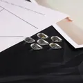 Zes heldere gefacetteerde druppelvormige kristallen kralen met zijgaten voor DIY-sieraden - 8x16mm (10 Stuks/Pak) / Lichtgeel Gecoat