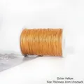 Cordón de cera coreano amarillo dorado de 1 mm para joyas DIY, 15 metros - 1mm 15m/Paquete / Amarillo Tierra