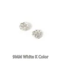9mm silver filigree flower bead caps for DIY jewelry making accessories, 300 pieces per pack - Openwork Flower Holder / 300 Pieces/Pack (9mm) / White Gold