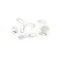 Silver plated pendant bails pinch clasps for DIY necklace jewelry making findings - 3x7mm (100 Pieces/Pack) / Silver