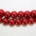 Glänzende rote Glasperlen für die DIY-Schmuckherstellung - 4mm (100 Stk) / Dunkelrot
