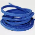 Cordón de ante sintético azul cobalto para hacer joyas de bricolaje y accesorios - 3mm 1 metro/paquete / Azul medio