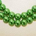 Glänzende grüne Glas-Imitationsperlen für handgefertigten DIY-Schmuck und Bastelarbeiten - Grün