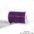 Cordón encerado coreano de 1mm violeta oscuro para joyería DIY, carrete de 15m de hilo - 1mm 15m/Paquete / Púrpura profundo