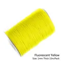 Cordón encerado amarillo neón, 1mm de grosor, 15m de largo para hacer joyas - 1mm 15m/Paquete / Amarillo Fluorescente
