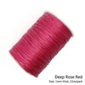 Cordón encerado coreano rojo rosa oscuro de 1mm para joyería DIY, carrete de 15m - 1mm 15m/Paquete / Rosa Claro