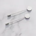 Silver flat round disc stick pins for handmade DIY lapel jewelry making accessories - Smooth Style (FZA017) / 76mm Length/10 Pieces Pack / Silver