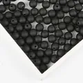 Matte schwarze Kunststoff-Rundperlen für DIY-Schmuckherstellung in weißem Rahmen - Rund 10mm (50 Stück pro Packung) / Schwarz