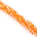 4mm bright orange faceted glass crystal bicone beads for DIY jewelry and bracelet making - Light Orange Red AB