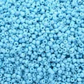 Himmelblaue matte Glasperlen für DIY Schmuckherstellung wie Halsketten und Armbänder - Himmelblau