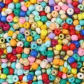 Gemischte bunte massive Lackglas-Perlen für die kreative DIY-Schmuckherstellung - Zufällige Mischfarben