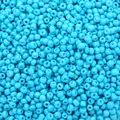 Vibrant cyanfarbene opake Glasperlen für handgefertigten DIY Schmuck und Bastelarbeiten - Seeblau