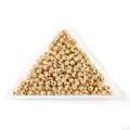 Detailed macro view of shiny gold CCB plastic spacer beads for DIY jewelry making. - Diameter 4mm (300 Pieces) / Gold
