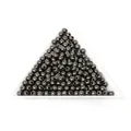 Metallic gunmetal CCB plastic round beads with large holes in a white triangle tray - Diameter 4mm (300 Pieces) / Gunmetal