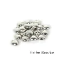 Detailweergave van 11x14mm zilveren hartvormige kralen van CCB-plastic voor sieraden - Gladde Harthanger / 11x14x6mm (50 Stuks/Pak) / Zilver