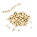 Detailed close-up of golden CCB cubical spacer beads for DIY jewelry and necklace making - Square Beads / 3x3mm 500 Pieces/Pack / KC Gold
