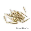 Macro detail van 5x24mm gouden CCB-spike kralen voor DIY sieraden maken set van 100 - Spike Hanger / 5x24mm (100 Stuks/Verpakking) / Goud