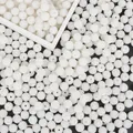 High-quality textured cream white ABS imitation pearls for DIY hair accessory making kits - 100 Pieces/Pack (10mm) / White