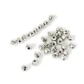 Vista detallada de cuentas espaciadoras CCB plateadas facetadas para joyería DIY - Cuentas de Bola Facetadas / 6mm 300 Piezas/Paquete / Chapado en K Blanco