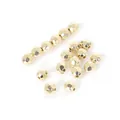 Vista detallada de cuentas espaciadoras CCB doradas facetadas para la creación de joyas DIY - Cuentas de Bola Facetadas / 8mm 100 Pieces/Pack / Oro KC