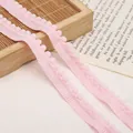 Elegante rosa Bommelspitze aus Polyester für DIY-Kleidung und Basteldekorationen - Breite 1cm (5m Packung) / Hellrosa